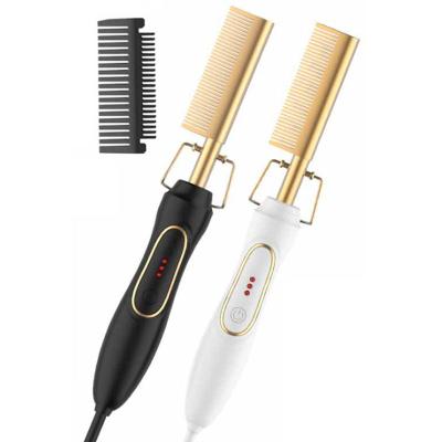 China Global Hot Hotel Men Comb New Electric Slim Straighter Straighteners Perfect Hair Straightening Brush for sale