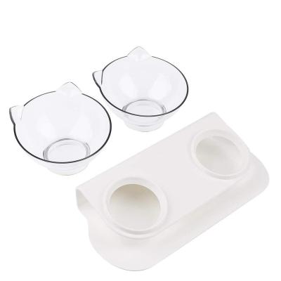 China 15Â ° Cat Food Bowls Adjustable Raised Raised Sublimation Plastic Designer Dog Cat Pet Food Feeding Water Neck Rolls 15Degree Silicone Mats for sale