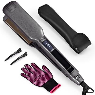 China Factory price touch screen 2 in 1 hair straightener and curler hair straightener with lock button for easy actions for sale