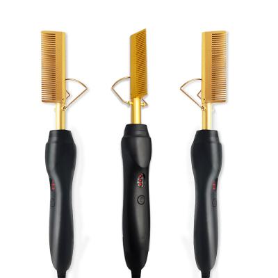 China For Home Use Professional Supplier Hot Combs Iron 500 Degree Electric Hot Comb Custom Logo for sale