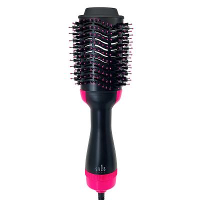 China Hot Air Ionic Flat Pick Iron Hair Comb One Step Hair Dryer Electric Fast Hair Straightener Brush Hot Airbrushes for sale