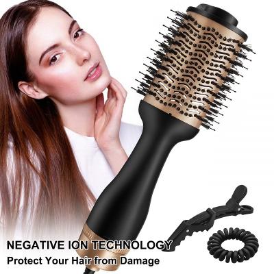 China 1200W One Step Airbrush Hair Straightener Hair Curler Comb Hair Dryer Volumizer High End Electric Ionic Blow Dryer Hot for sale