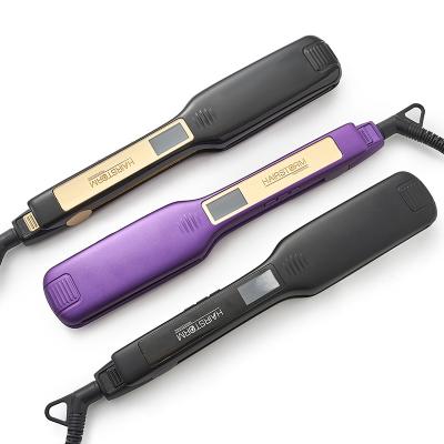 China Premium Quality Car Hair Straightener Titanium Flat Iron Private Label Adjustable Temperature 450F Max for sale