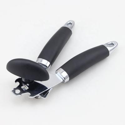 China Sustainable High Quality Stainless Steel Multi Can Opener With Black Handle for sale