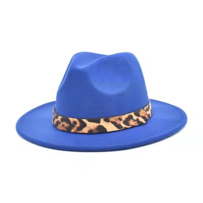 China Leopard Hat Men's Casual Sell 2021 Fedora Custom Hats Wholesale Felt Decorations Unisex Men's Germany Accessories for sale