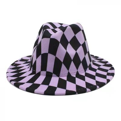 China New casual printed hats for men and women high fashion clothing cowboy jazz felt hat round panama felt hat for sale