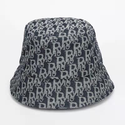 China Image Designer Reversible Custom Logo Allover Printed and Cotton Fisherman Bucket Hat With Embroidered Private Label Label for sale