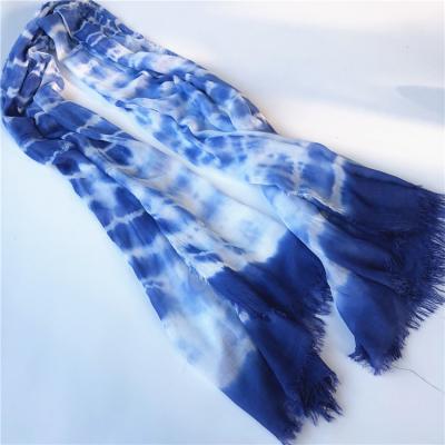 China Long Shawl Cotton Striped Beach Sunscreen Summer Scarf For Lady for sale