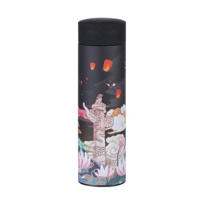 China Best Selling Business Illustration Vacuum Cup Stainless Steel Touch Display Temperature Mug for sale