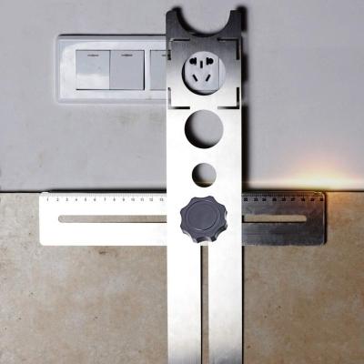 China Tile Ruler For Floor Angle Ruler Hole Opener Marker 40-60cm Position Marble Glass Ceramic Ruler for sale