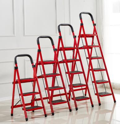 China Folding ladders folding step ladder foldable household thickened herringbone three, four, five, six steps for sale