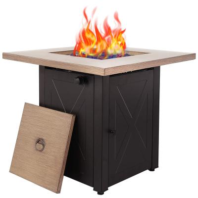 China eco-friendly & Easy To Use USA Store Outdoor Square Propane Pit Table Patio Firetable Gas Fire for sale