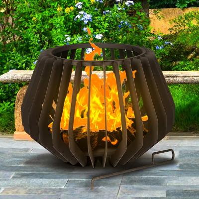 China USA Stocked USA Store Running Outdoor Camping Cheerfully Decorated Wood Burning Fire Pits for sale