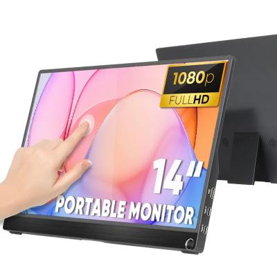 China 14inch 1080P Portable Touch Monitor With Stand Touchscreen Slim For Laptop for sale