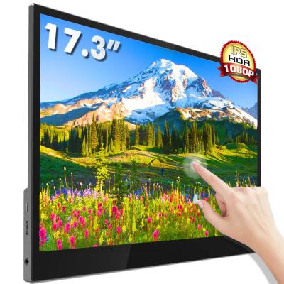 China FHD 17.3inch 1920 X 1080 Usb Double Sided External Touch Screen Monitor For Computer for sale