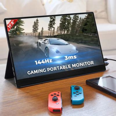 Κίνα 17.3 ιντσών 3ms 144Hz Φορητή οθόνη παιχνιδιών Full HD 1080P IPS οθόνη τύπου-c για φορητό υπολογιστή PS5 προς πώληση