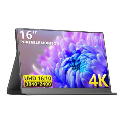 China 16 polegadas LCD LED monitores UHD 4K 3840 * 2400P IPS Gaming Monitor Display USB Monitor portátil para laptop à venda