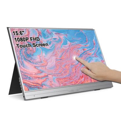 China FHD IPS 15,6 Zoll tragbare Touchscreen für Laptop PC PS Tablet mit Gehäuse zu verkaufen