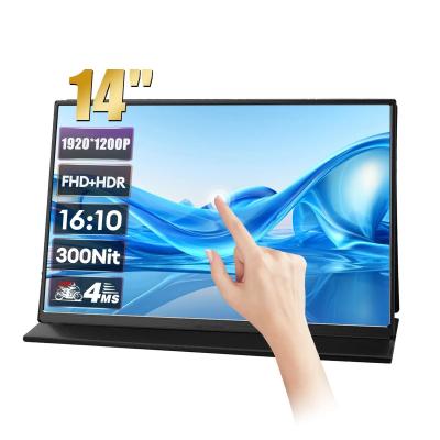 China 14 Inch Portable 1920*1200P LCD Touch Screen Monitor USB Compatible with Computer PC PS4 PS5 for sale