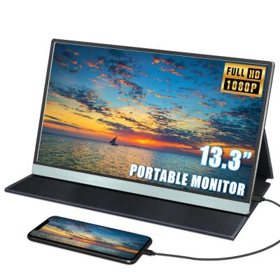 China Portable Gaming Monitor for Laptop PS5 13.3 inch 1200 1 Contrast Ratio 100% sRGB Color Gamut and HD USB Type-C Interface for sale