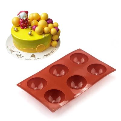 China Free Sample Viable Chocolate Mousse Baking Decorating Tools Mold Round Shape Chocolate Bomb Silicone Cake Mold for sale