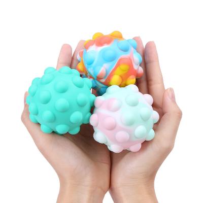 China Popular Toy Popper Stress Relief Worry Stress Toy Ball Sensory Rainbow Popper Mini Squishy 3D Silicone Push Bubble Educational Hot Selling Children's Toys for sale