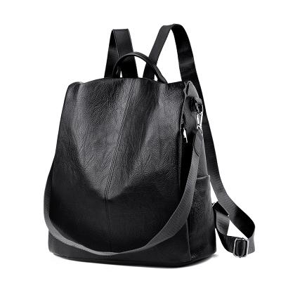 China Wholesale anti-theft leather anti-theft women backpack multifunctional student female student leisure bags for sale