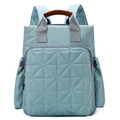 China Cheap Fashion Top Rated Large Polyester Cute Blue Baby Boy Diaper Bag Tote Backpack Diaper Bags For Moms for sale