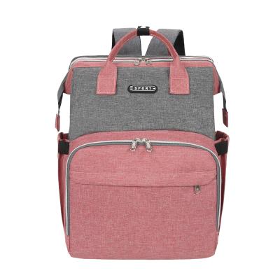 China Hot Sale Amazon Mother Baby Diaper Backpack Backpack OEM Customize Multi Function Diaper Bag Bed for sale