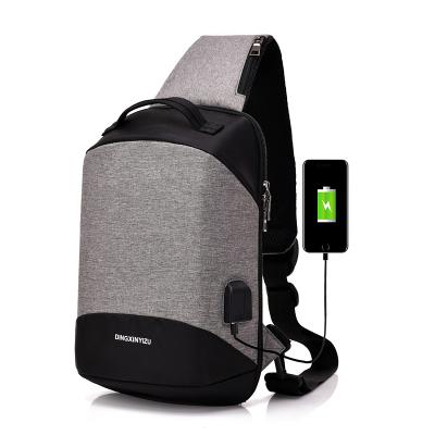 China Waterproof cross the latest fasion sling bag - body shoulder anti theft sports trunk bag with USB for sale