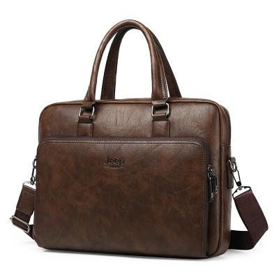 China Leather Handbag Men Custom Logo Laptop Business Handbag For Luxury Designer PU Briefcase Business Travel Messenger for sale