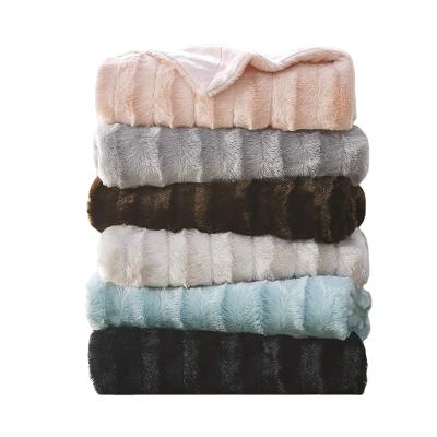 China PORTABLE Luxury Sofa Cover Faux Fur Throw Home Blanket PV Blanket Manufacturer for sale