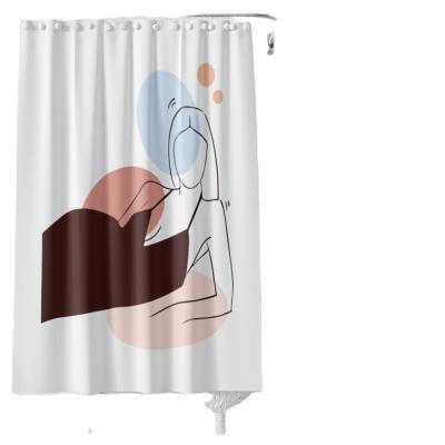 China Wholesale Curtain Hotel Blackout Bathroom Waterproof Thick Shower Curtain for sale