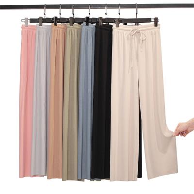 China QUICK DRY Women Loose High Waist Wide Leg Pants 2022 Solid Spring Autumn Casual Straight Pants Female Long Pants for sale