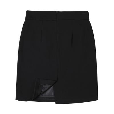 China Anti-Static Cheap Price Women Clothing Slit Shorts Skirts Black Sexy Women High Waist Embellished Short Mini Skirts for sale