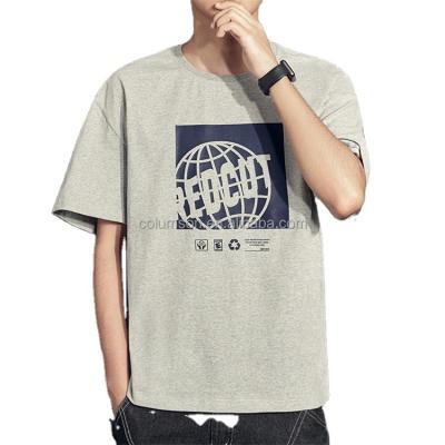 China Anti-wrinkle men's T-shirt fashion wholesale cotton cheap men's 100% street wear printed round neck t-shirt for men for sale