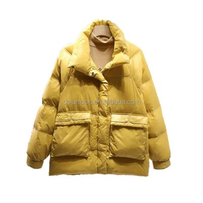 China Anti-wrinkle women's coats windproof parkas fashion simple coats stylish women turn down collar cotton coat for ladies for sale