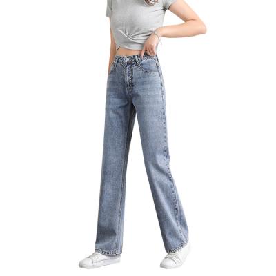 China Breathable wide leg 2022 high waist casual classic pants loose ripped culotte denim women jeans knee to rip loose friend jeans for sale