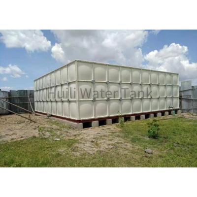 China Hotels GRP FRP Fiberglass Water Tank For Building 50000 Gallon 100000 Liter Water Architecture Storage Tank for sale