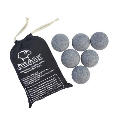 China Wholesale 6-Pack XL New Zealand Wool Dryer Balls 100% Wool Dryer Cleaning Balls With FBA DDP Service for sale