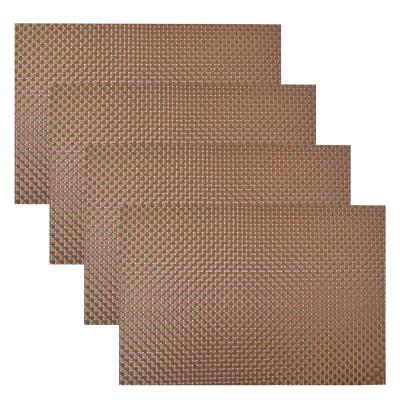 China High quality viable cheap woven amazon place mat table mat PVC washable place mat for dining room for sale