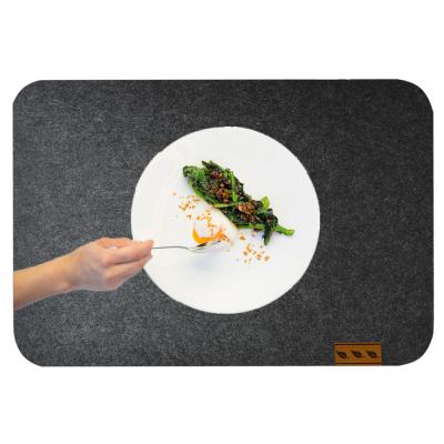 China Wholesale 6pcs Felt Table Mats Viable Plant Place Mat Set Non Slip Heat Resistant Coaster for sale