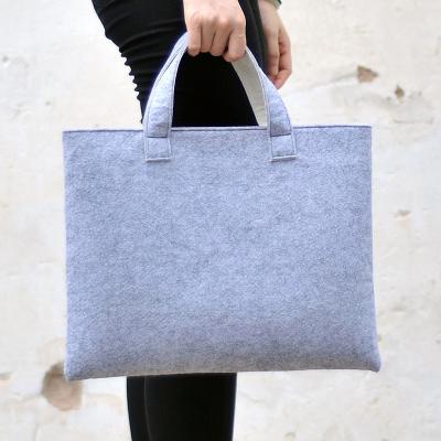 China Fashion Hot Sale Gray Ladies Felt Handbag, Felt Shoulder Bag, Felt Tote Bag for sale