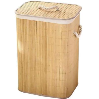 China Good Quality Wholesale Folding Bamboo Storage Basket Laundry Baskets Bamboo Organizer For Home Decor for sale