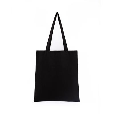 China Custom Reclycled Size Eco Black Cooler Cotton Shopping Bag / Canvas Tote Bag for sale