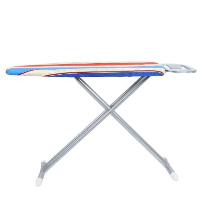 China Custom Size Adjustable Heat Resistant Foldable Ironing Board With Cotton Cover for sale