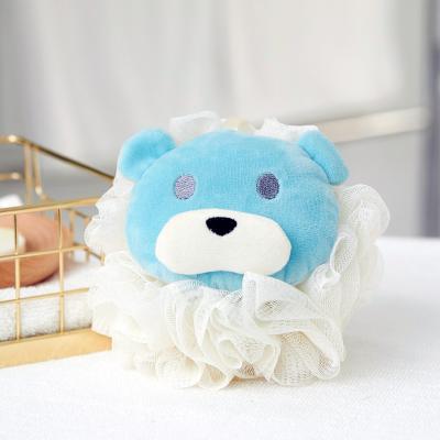 China Loofah / Long Handle Mesh Baby Body Eco-friendly Soft Bath Sponge Animal Kids Shower Cleaning Sponge Ball for sale