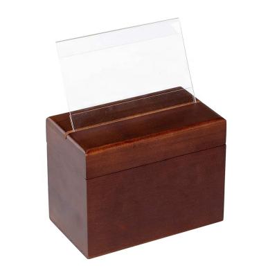 China Sustainable Perfect Kitchen Cooking Gift Recipe Card Wooden Storage Boxes Vintage for sale