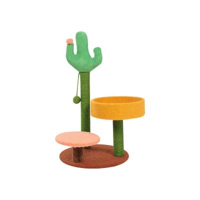 China Wear-resistant Cat Tree Sisal Multifunctional Vertical Viable Sleeping Cat Pet Jumping Platform Climbing Frame for sale