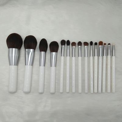 China Angular Blush Wholesale 15 Piece Cosmetic Brush Kit 2021 Individual Makeup Set Brush Guangdong for sale